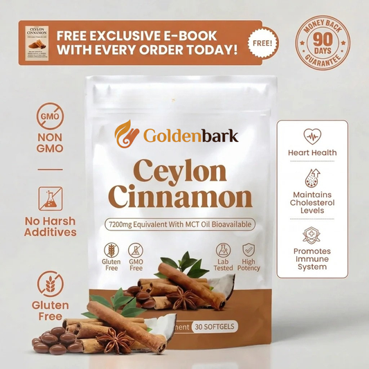 Goldenbark™ Ceylon Cinnamon 7200mg Equivalent with MCT Oil
